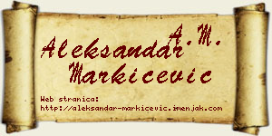 Aleksandar Markićević vizit kartica
